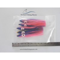 Squid Skirt Lure - 3.5 inch - Blue pink - 5 pack