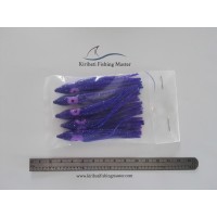 Squid Skirt Lure - 3 inch - Blue - 5 pack