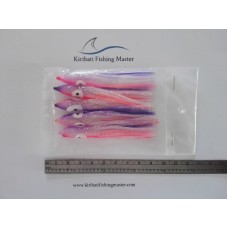 Squid Skirt Lure - 3 inch - White purple - 5 pack
