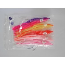 Squid Skirt Lure - 6 inch - Assorted - 5 pack